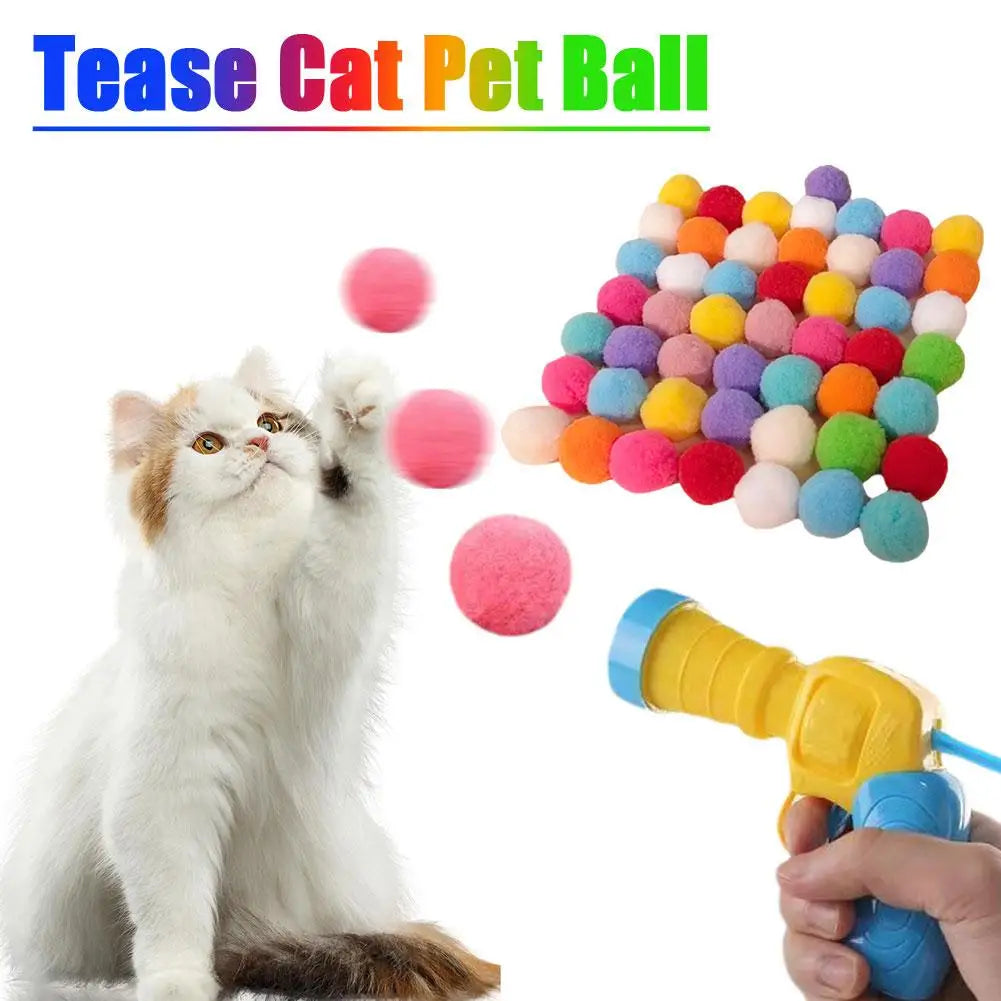 Gioco interattivo per animali domestici con mini pistola e palline elastiche