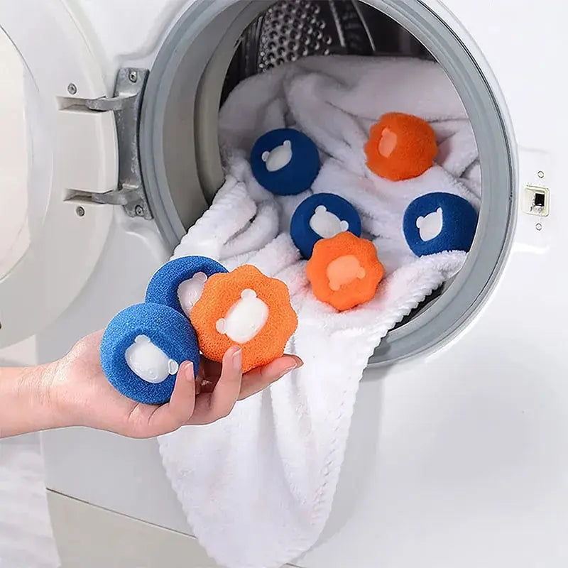 Palline riutilizzabili per la rimozione dei peli di animali domestici, filtro per lavatrice.