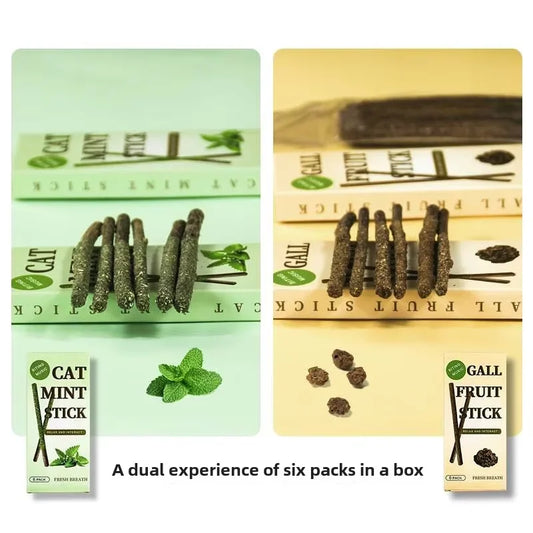 6pz bastoncini naturali matatabi alla menta per gatti