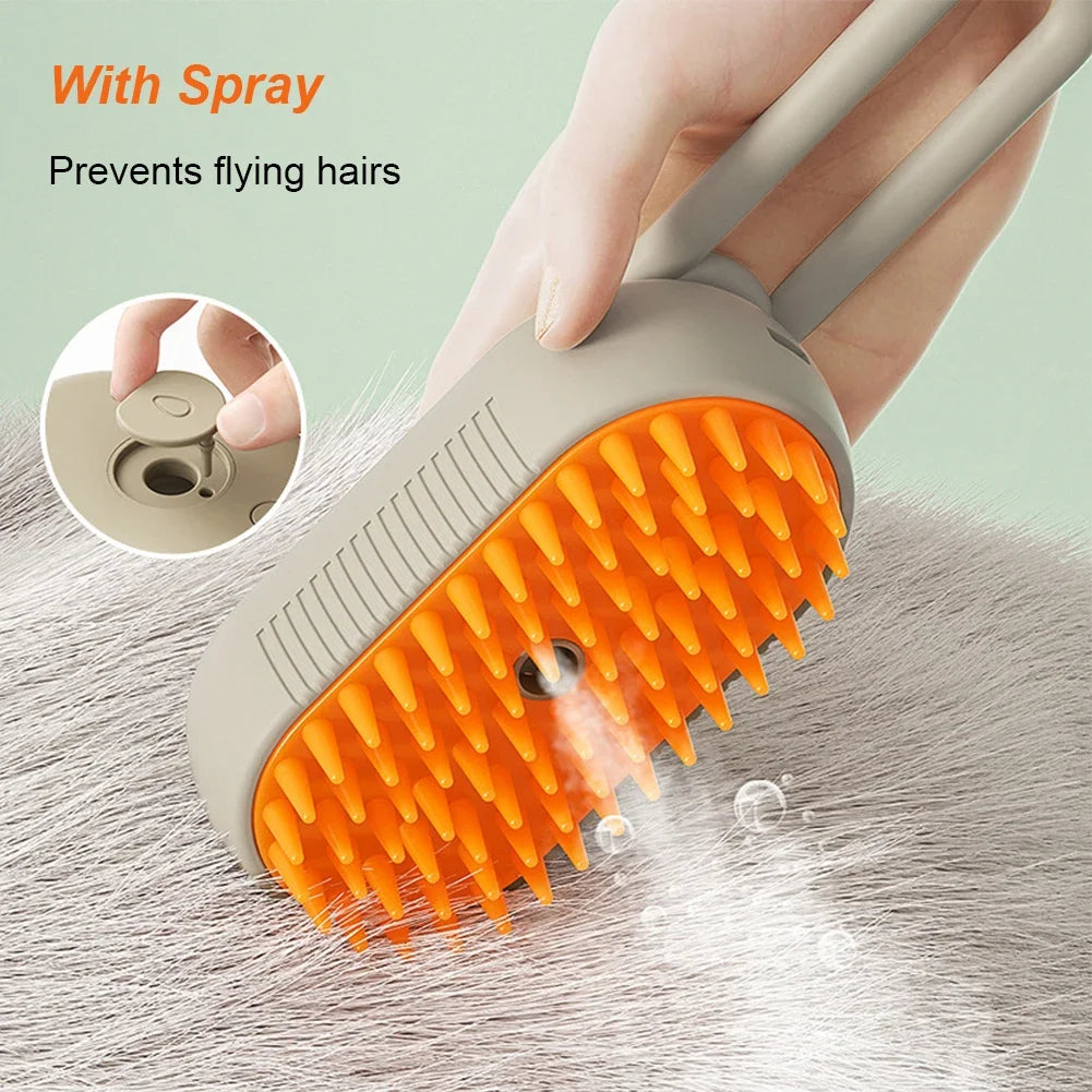 Spazzola elettrica a vapore per animali domestici 3 in 1