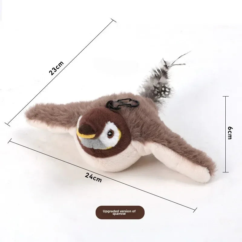 Giocattolo di peluche squittente attivato al tocco per cani e gatti, ricaricabile tramite USB