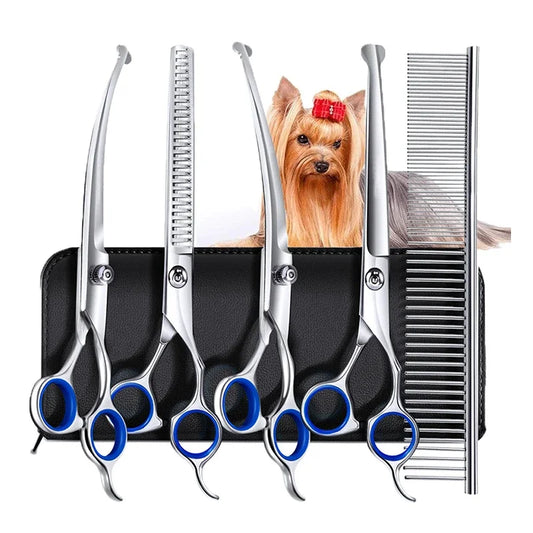 Set di forbici professionali per toelettatura 5 in 1