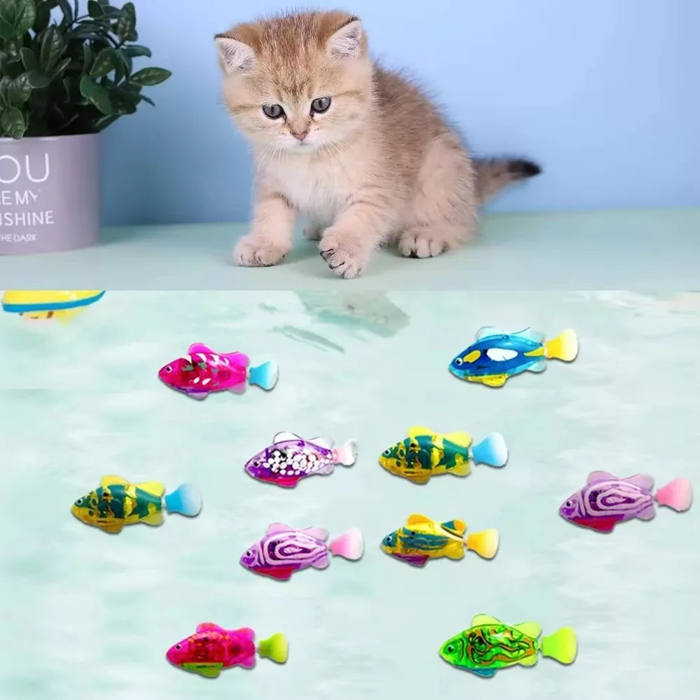 Pesce elettrico a LED interattivo per gatti