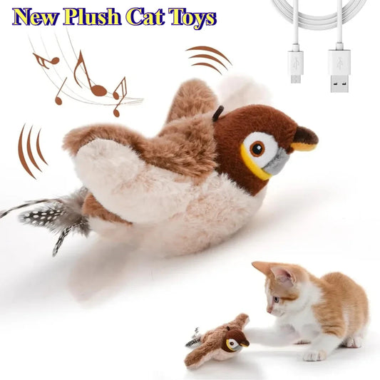 Giocattolo di peluche squittente attivato al tocco per cani e gatti, ricaricabile tramite USB