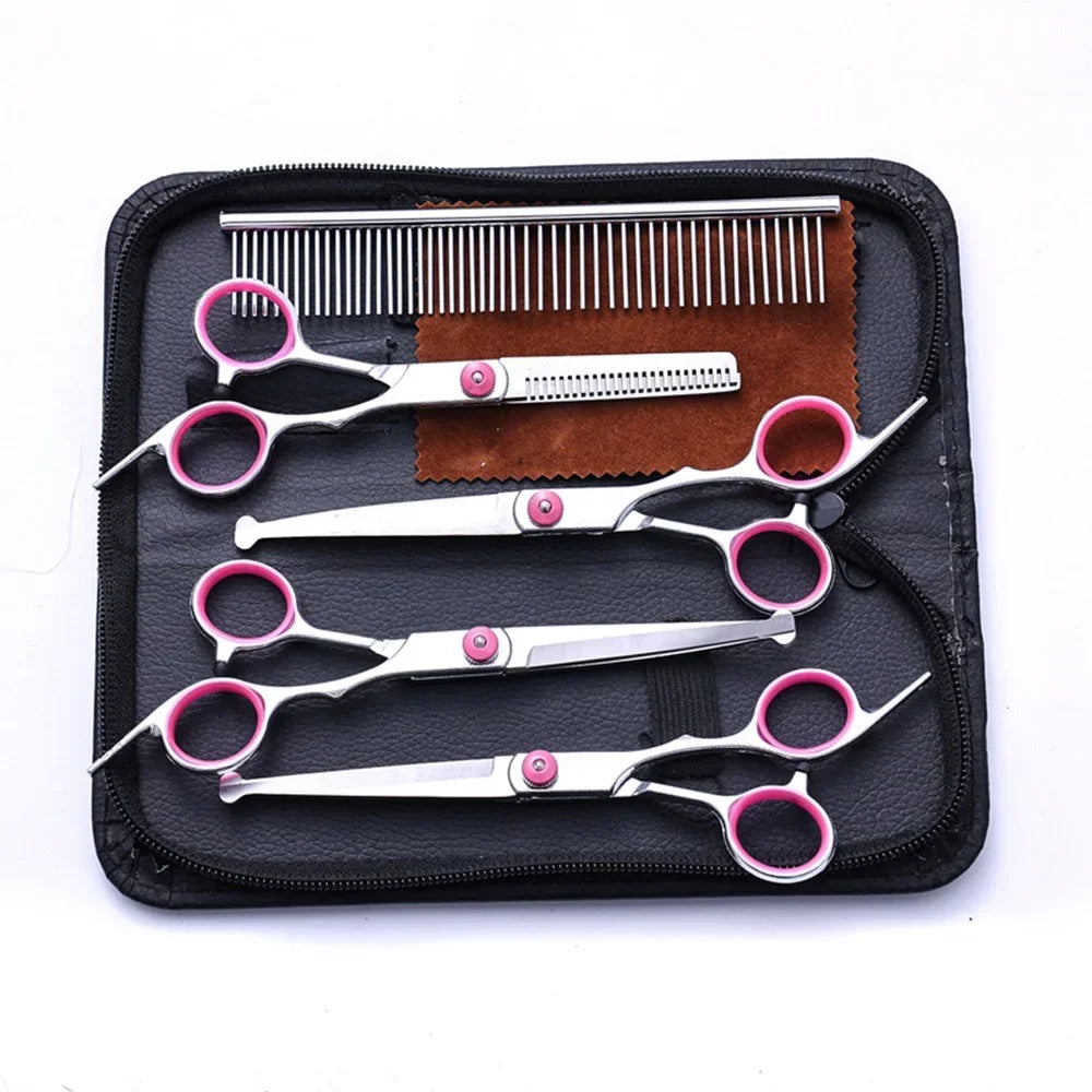 Set di forbici professionali per toelettatura 5 in 1